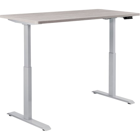 Interion By Global Industrial Sit Stand Desk, 30 in D X 28 to 46 in H, 60 in W X 695780GYGY